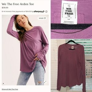 We The Free Arden Free People  Purple Long Sleeve
